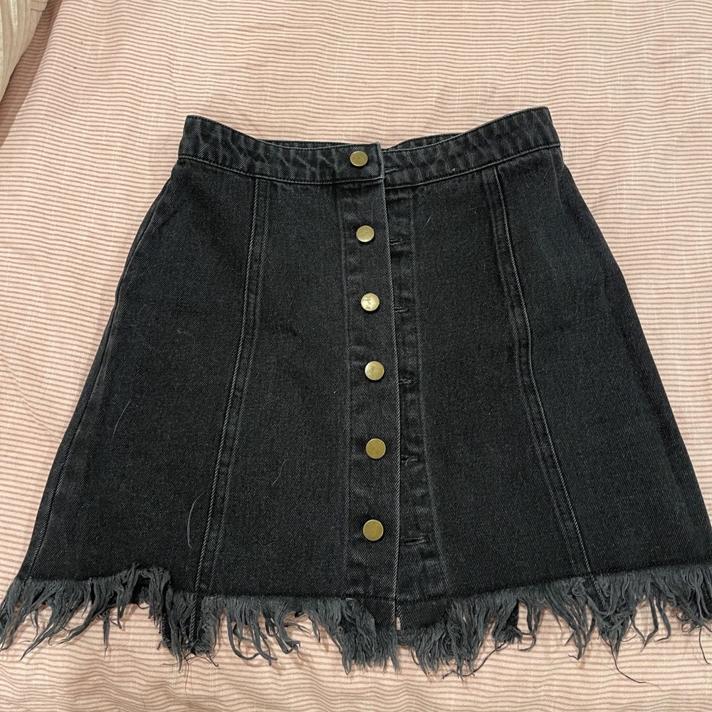 Black mini skirt